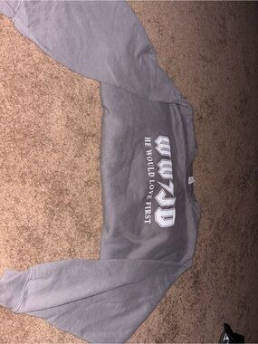 Men's Washed Gray Graphic Crewneck Sweatshirt- Vintage never worn